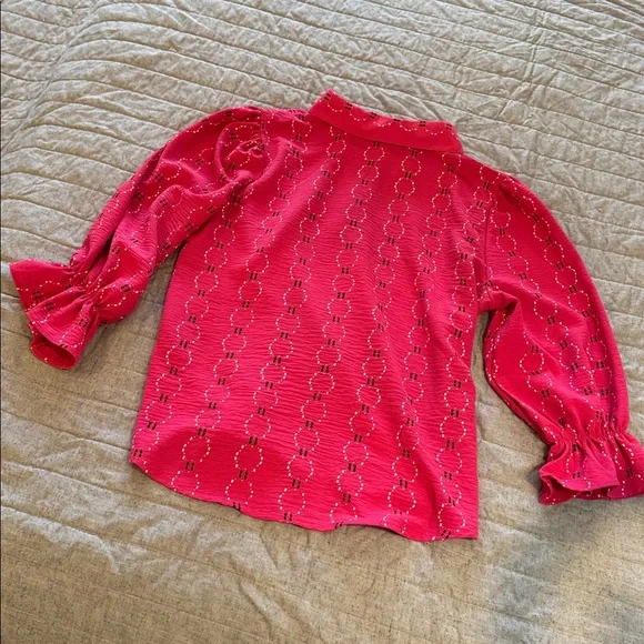 Adrienne Vittadini Bright Fuchsia Blouse; women’s size medium - Picture 12 of 12
